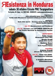 Resistenza in Honduras - Incontro con Luther Castillo del FNRP