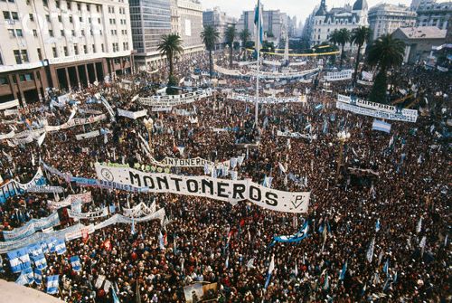 Supporters of Hector Campora