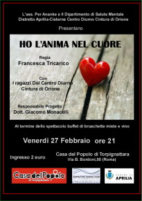 venerdi 27 febbraio ore 21.00 - HO L'ANIMA NEL CUORE