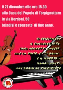 Venerdi 27 Dicembre 2019 ore 18,30 - Concerto e Brindisi di fine anno