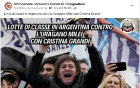 Lotte di classe in Argentina contro l'uragano Milei con Cristina Grandi