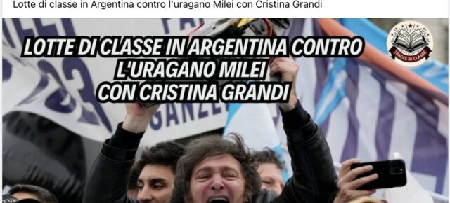 Lotte di classe in Argentina contro l'uragano Milei con Cristina Grandi