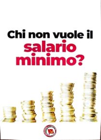 LUNEDI' 29 LUGLIO, ORE 10.30 PRESIDIO SUL SALARIO MINIMO